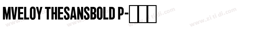 MVELOY TheSansBold P字体转换